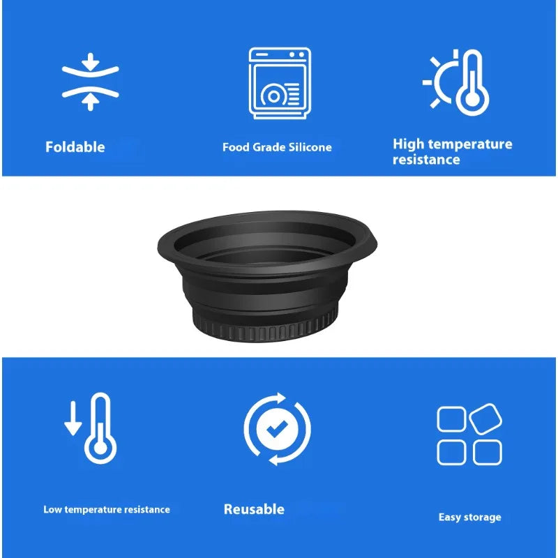 Large Foldable Silicone Bowl - Portable Face Dipping Bowl for Ice Bath and Home Skincare Routine, Ideal for Women and Girls